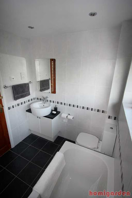 Pic of Choosing Bathroom Tile, Black and white flooring (How to Select Tile for Your Bathroom)
