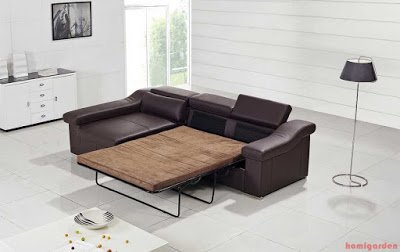 Modern Leather Sofa Bed furniture in Brown color Modern Leather Sofa Bed furniture in Brown color